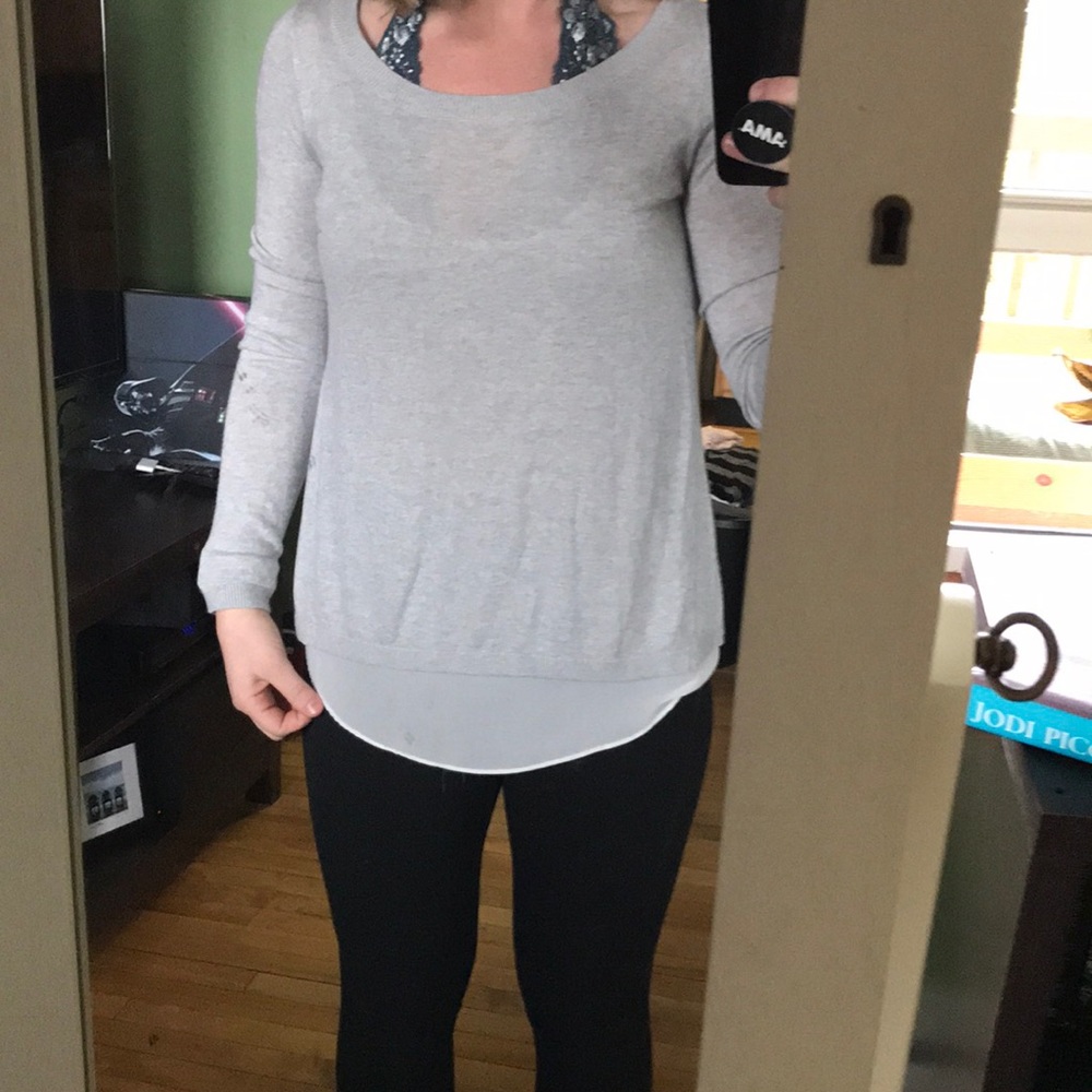 Express sheer back sweater